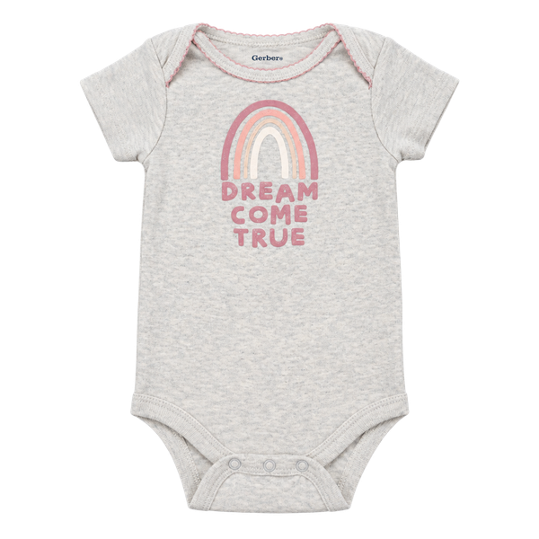 Hudson Baby Infant Girl Cotton Bodysuits, Dreamer Rainbow, 12-18 Months - .com,