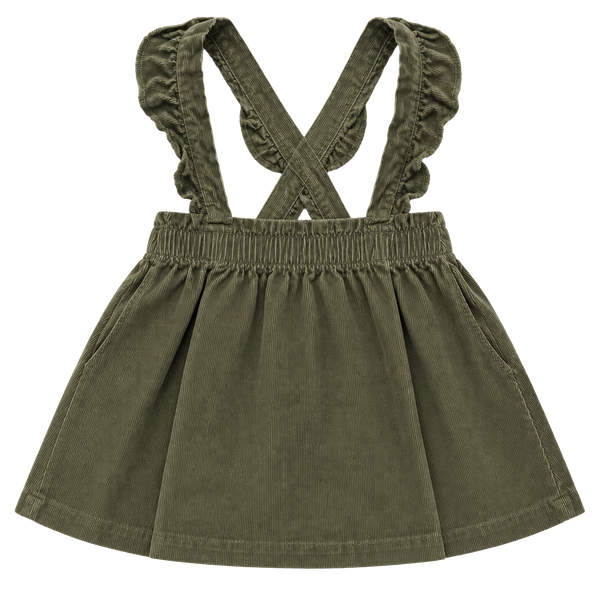Carter's Child of Mine Pinafore Skirt Size 12M Green Corduroy Ruffle