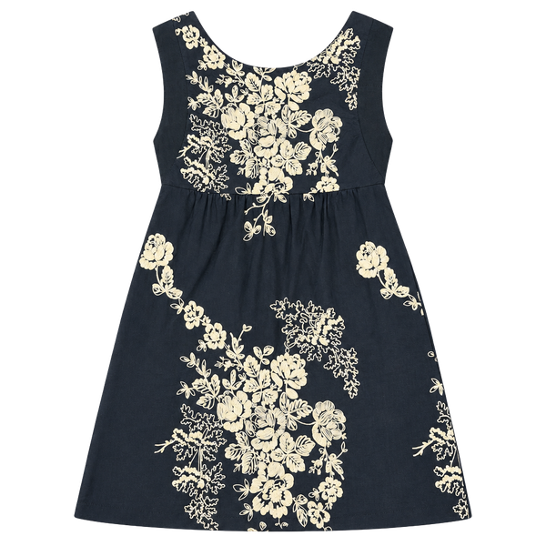 J.Crew Mirabel Floral Embroidered Dress Size 4 Gray Cotton