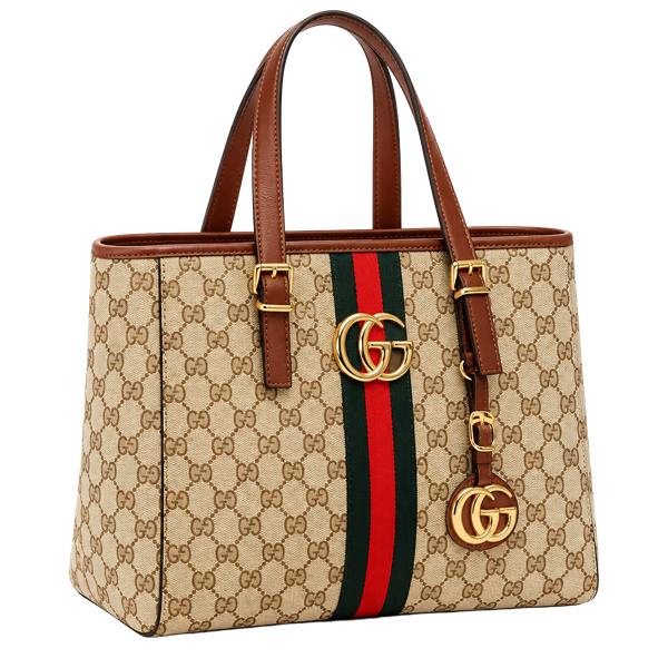 Gucci GG Ophidia Medium Tote Bag Brown Monogram