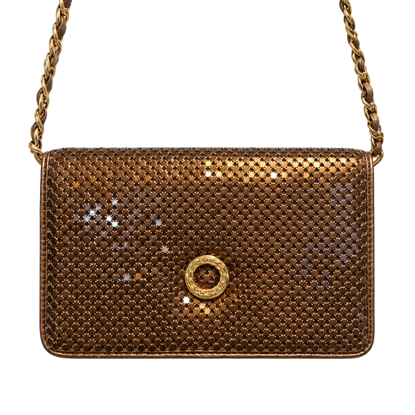 Vintage Brown Chain Crossbody Bag