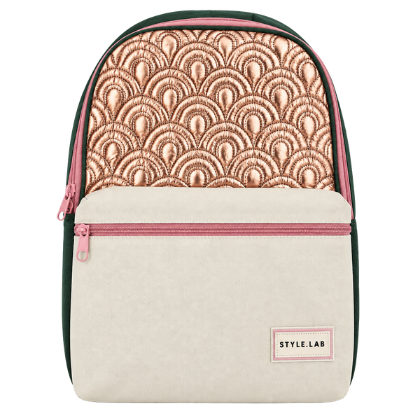 Style.Lab by Fashion Angels Quilted Metallic Backpack with Apres Ski Patch