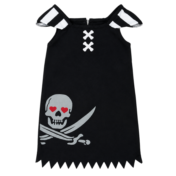Rubie's Pirate Costume Size Small Black Skull Swords Dress Halloween Child