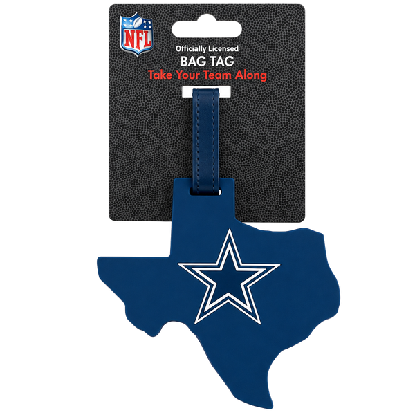 Aminco Dallas Cowboys NFL Texas Shape Luggage Bag Tag New