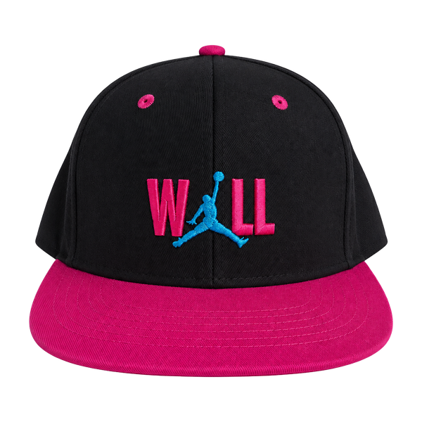 Jordan Jumpman Snapback Hat Black Pink Teal Embroidered