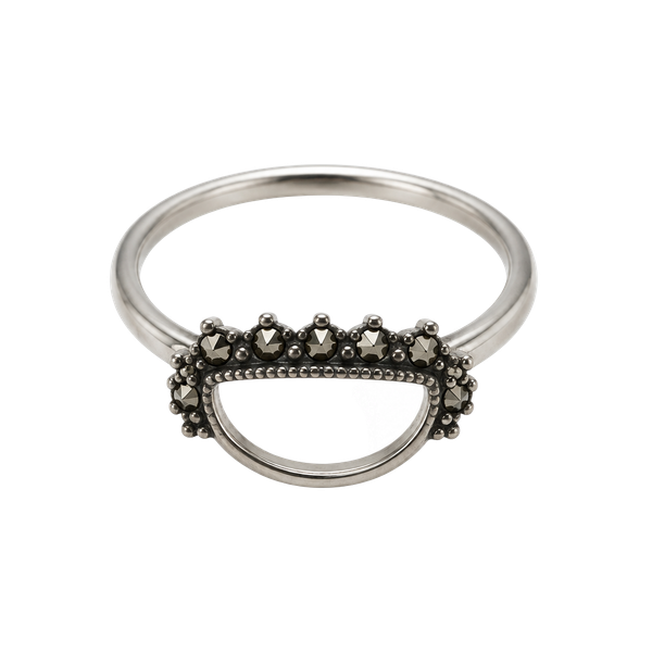 Boho Southwestern Style White Stone Silver Tone Adjustable Ring
