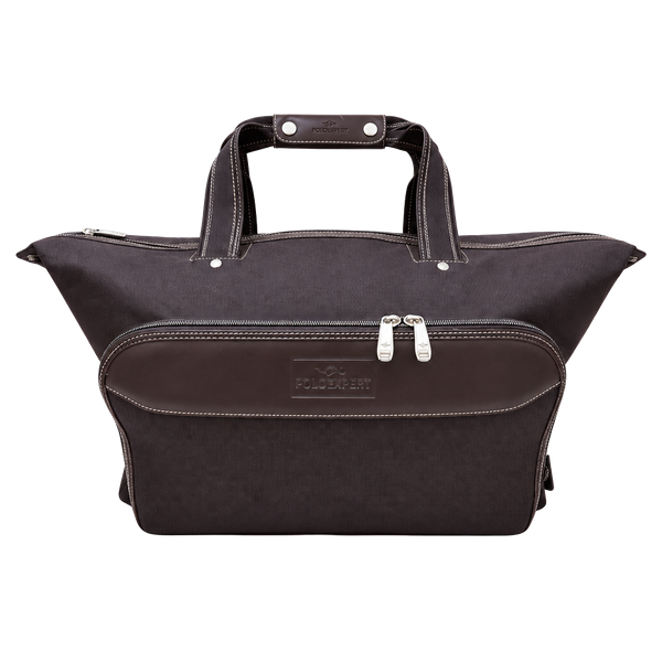 Dockers Black Canvas Black Leather Trim Weekender Duffle Bag