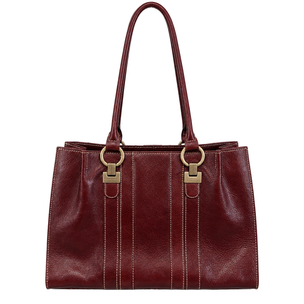 Etienne Aigner Burgundy Leather Shoulder Bag