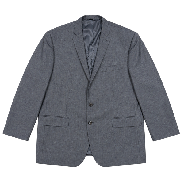 Ralph Lauren Suit Jacket Size 52R Gray Micro Pattern Two Button Blazer Silk/Wool