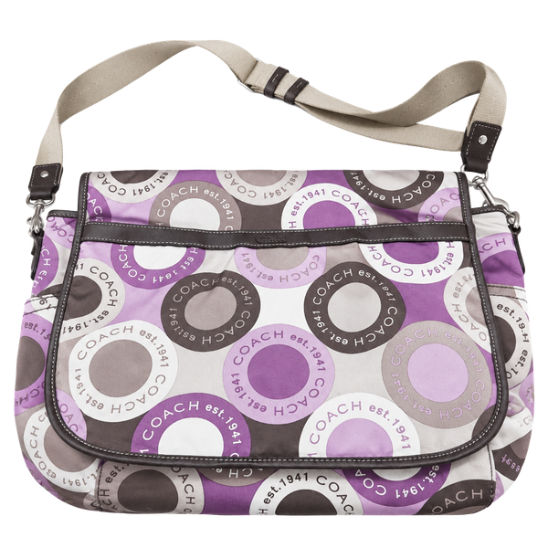 Coach Signature Snaphead F18377 Pink Multifunction Diaper Baby Messenger Bag