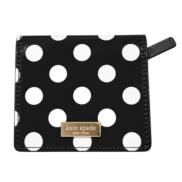 Kate Spade Carlisle Street Serenade Patent Leather Polka Dot Bifold Wallet
