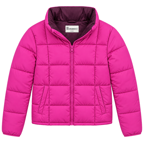 No Boundaries Packable Pink Puffer Coat Xs/s