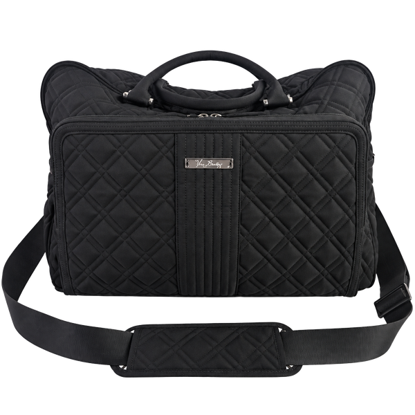Vera Bradley Stroll Around Baby Diaper Bag Black Quilted Travel