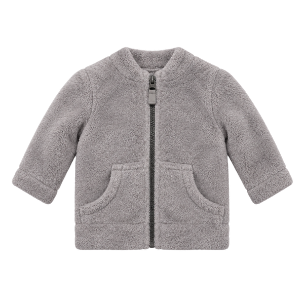 Carter's Zip Up Jacket Size 6m Grey Fleece Bear Ears