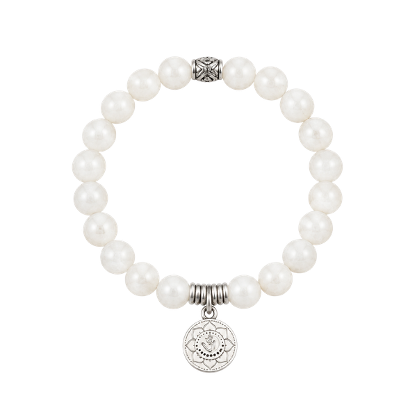 T Jazelle Moonstone Gemstone Bracelet With Sterling Silver Charm