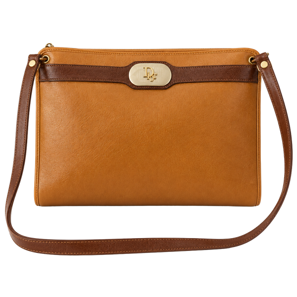 Christian Dior Vintage Leather Shoulder Bag Brown