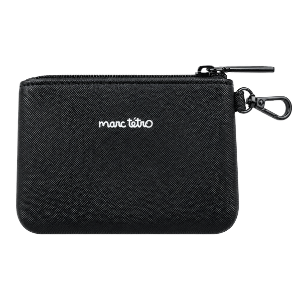 Marc Tetro Dog Print Zippered Pouch Black Coin Purse