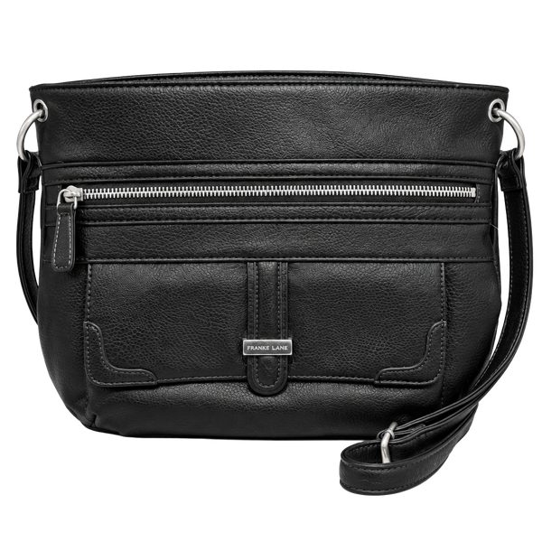 Franco Sarto Black Faux Leather Crossbody Bag