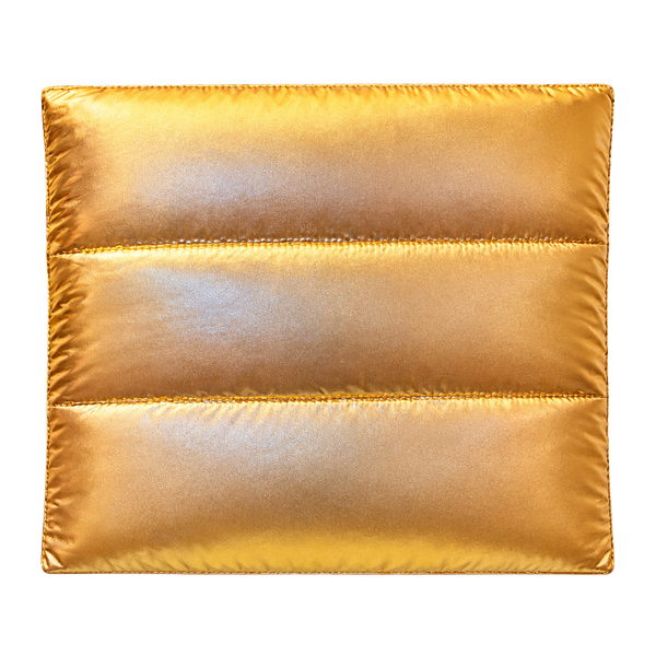 Hermes Metallic Gold Puffer Clutch Bag