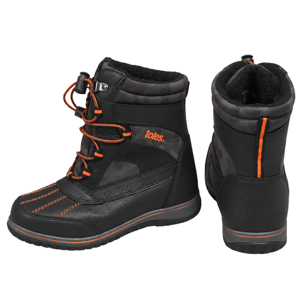 Totes Romeo Camo Toddler Boy's Winter Snow Boots Size 2 Medium -brown and Camo