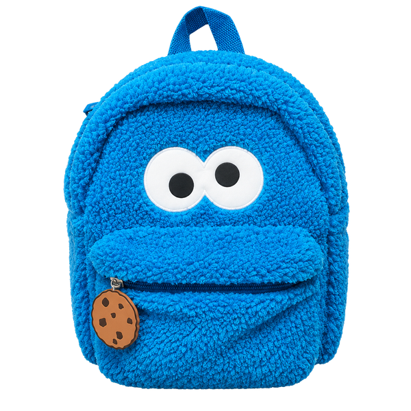 Sesame Street Cookie Monster Toddler Plush Backpack Blue