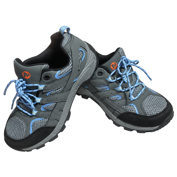 Merrell Kids Moab 2 Low Lace Waterproof Shoe Grey Periwinkle