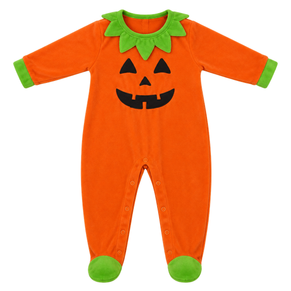 Carter's Pumpkin Halloween Costume Onesie Size (6/9M) Orange Velour