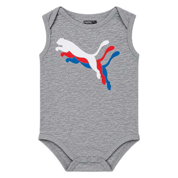 Puma Baby Bodysuit 18M Grey Graphic Jumpsuit Romper