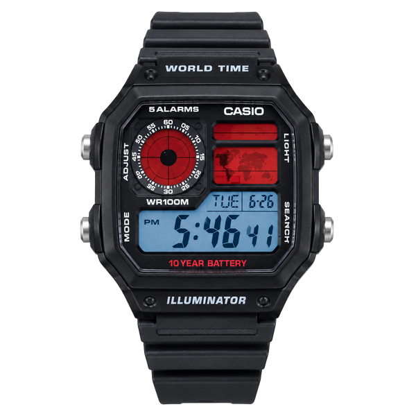 Casio AE-1200WH World Time Illuminator Digital Watch Black
Spider-Man edition 