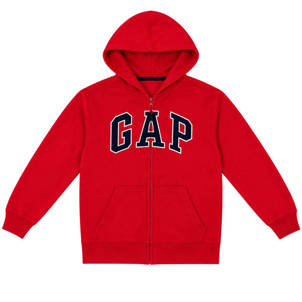 Gap Kids Logo Full Zip Hoodie Size L Red Sweatshirt