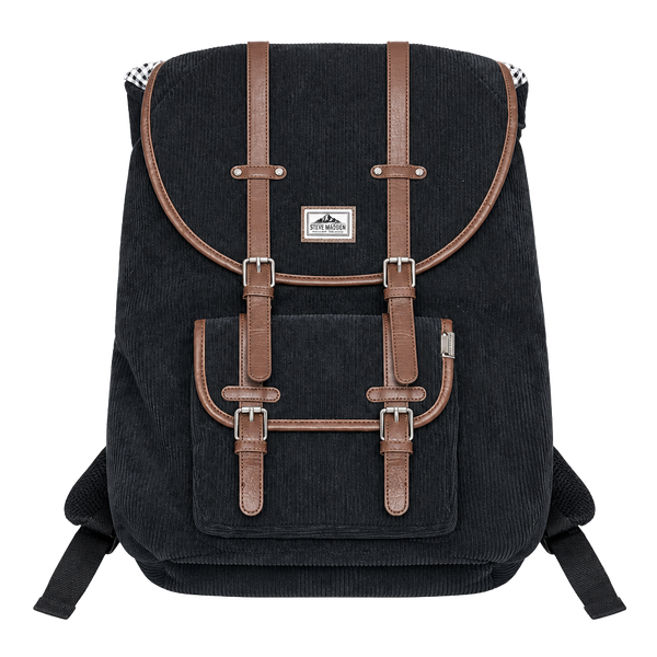 Steve Madden Barnett Avenue Black Corduroy Backpack