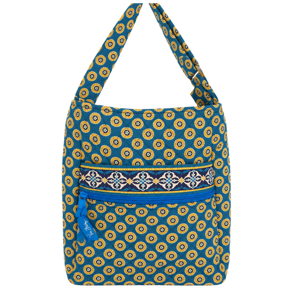Vera Bradley Riviera Blue Retired Quilted Crossbody Bag Y2K