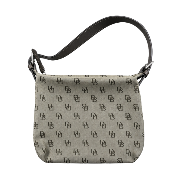 Dooney & Bourke Monogram Canvas Shoulder Bag Brown