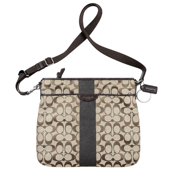 Coach Signature C Brown Canvas Crossbody Bag