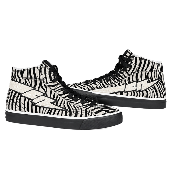 Creative Recreation Zeus High Top Sneakers Zebra Black White