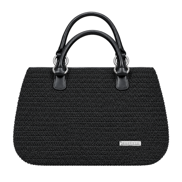 Rosetti Black Crochet Handbag