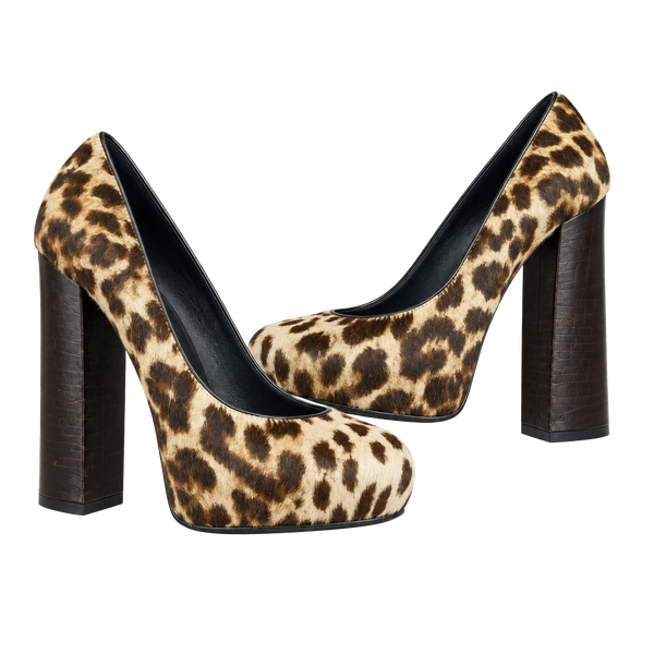 Brian Atwood Pumps Size 7 Leopard Ponyhair Platform Heels