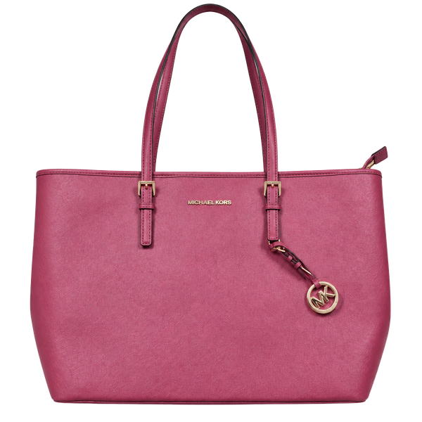 Michael Kors Jet Set Travel Tote Bag Saffiano Leather Berry Pink