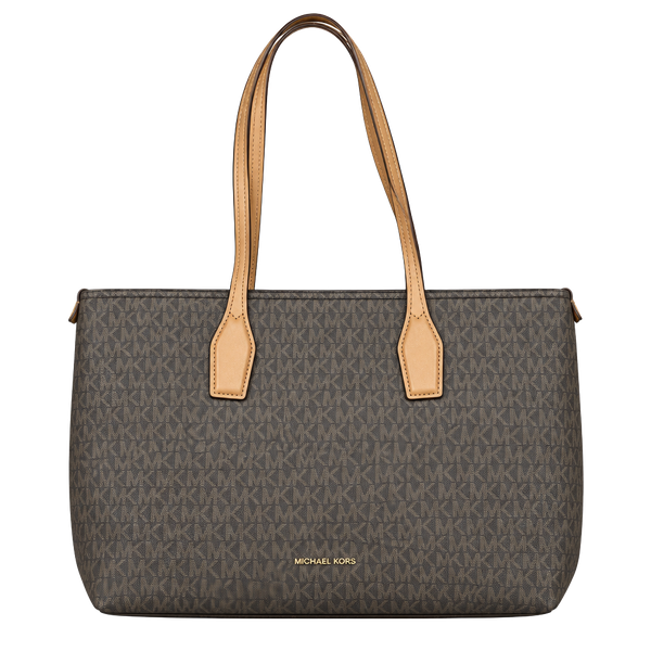 Michael Kors Charlie Logo Medium Tote Bag Brown Acorn