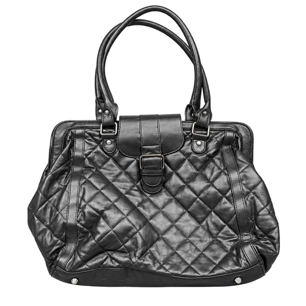 Unbranded Quilted Metallic Bronze Faux Leather Shoulder Handbag