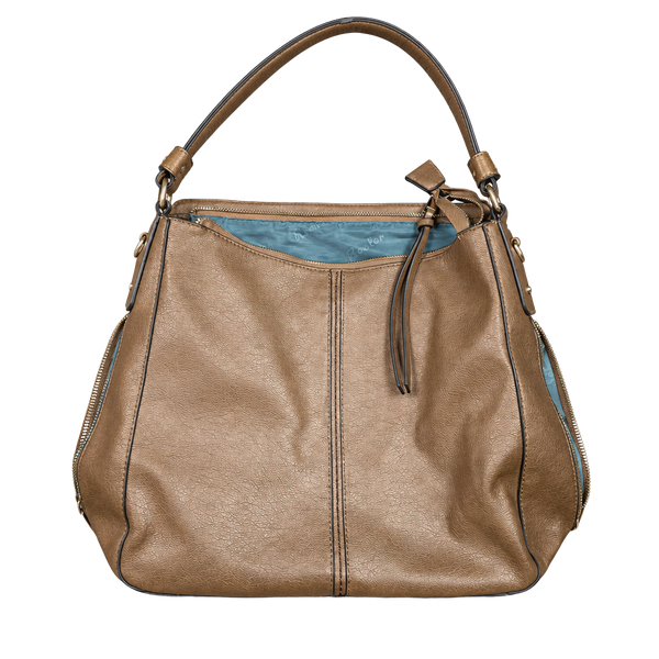 Realer Hobo Shoulder Bag Vegan Leather Brown