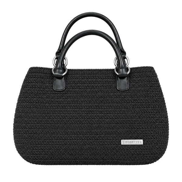 Rosetti Black Crochet Handbag