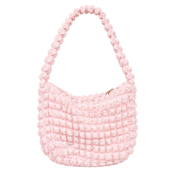 Unbranded Puff Cloud Pleated Shoulder Bag Pink