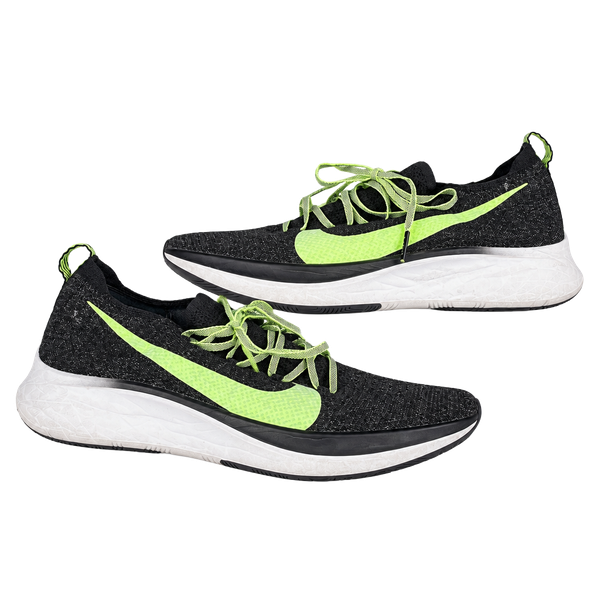 Nike Zoom Fly Flyknit Size 10.5 Black Lime Blast Running Shoes