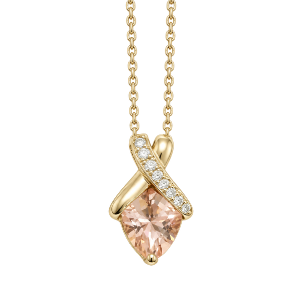 Sterling Silver 925 Pink Gemstone Pendant Necklace