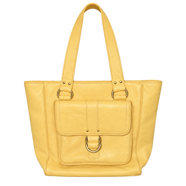 Marc Jacobs Leather Top Handle Bag Yellow 18""