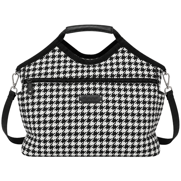 Vera Bradley Black White Houndstooth Quilted Travel Carry Shoulder Bag