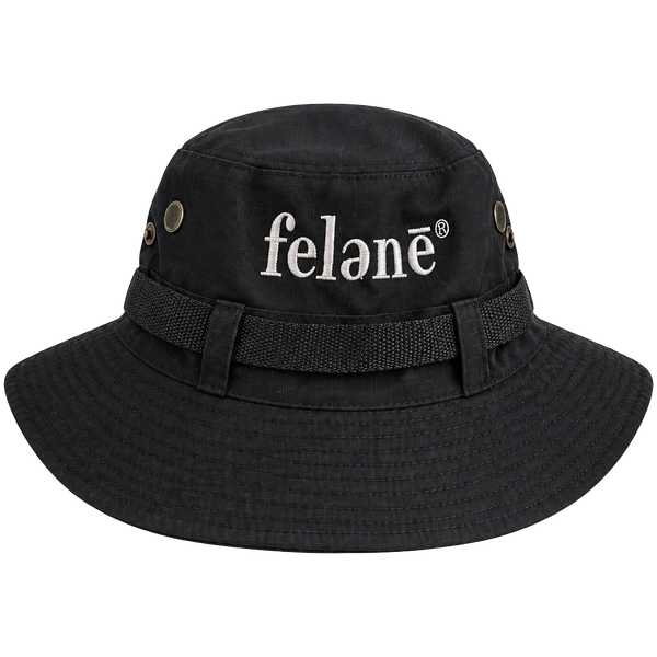 Felane Black Boonie Sun Hat Fishing Hiking