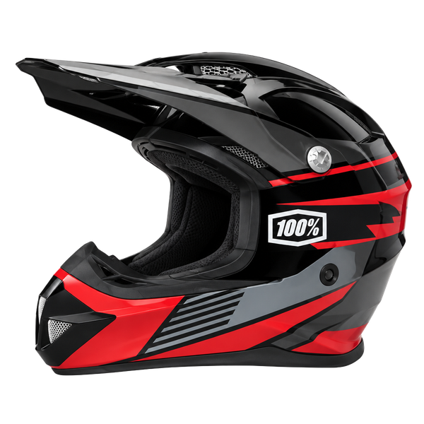 BILT Amped Evo Off-Road Helmet Size S Black Red DOT ECE