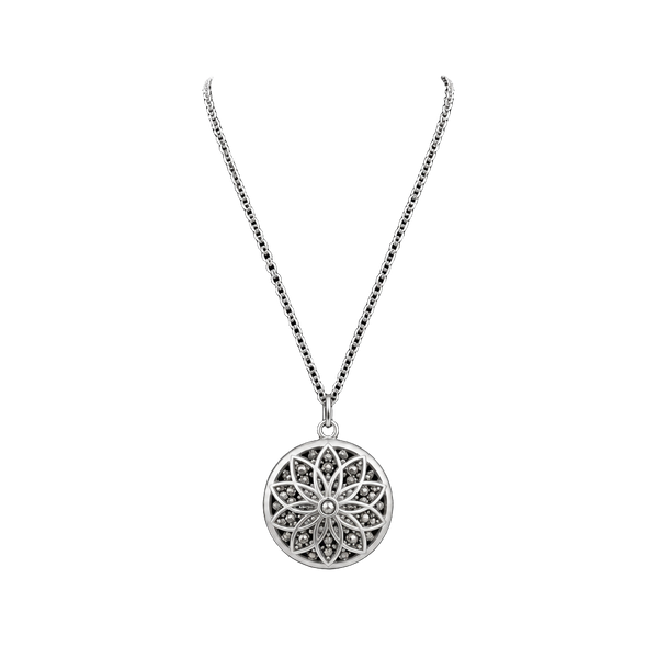 Paparazzi Naturally Nirvana Tree of Life Necklace Silver Floral Pendant